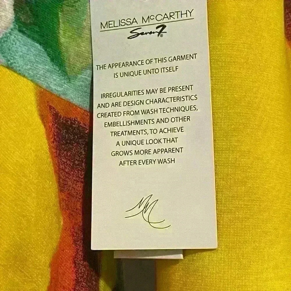 Melissa McCarthy Seven7 Summer Watercolor Floral Zip Long Sleeves Size Small - Picture 4 of 6